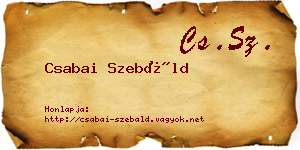 Csabai Szebáld névjegykártya